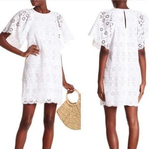 NWT KATE SPADE Spice Things Up White Eyelet shift lightweight Dress